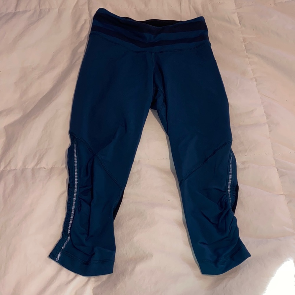 Lululemon Athletica leggings teal and black size 2